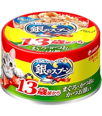 Amazon.co.jp: 銀のスプーン缶 13歳以上用 まぐろ・かつおにささみ入り